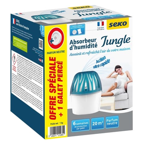 Seko absorbeur jungle medium + 1 galet 500g neutre + 1 gallet offert