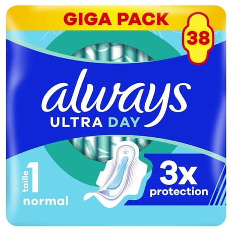 Always ultra jour serviettes normal Taille 1 ailettes x38