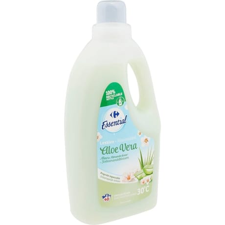Carrefour essential lessive aloe vera fleurs d'amande douce 2l