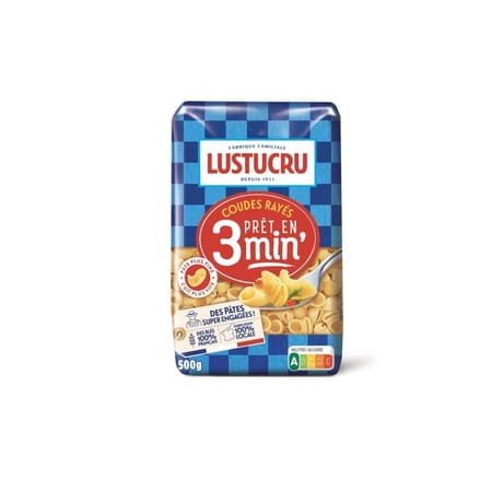 Lustrucru pipe rigate al dente 3 min cuisson rapide 500g