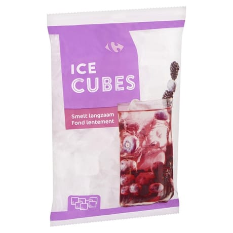 Carrefour sachet de glaçons 2kg