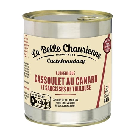 La belle chaurienne cassoulet traditionnel au canard 4/4 840g
