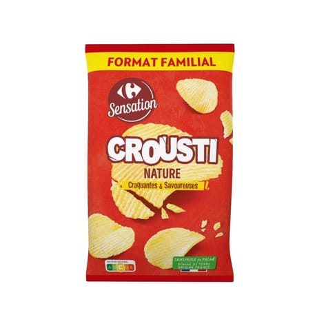 Carrefour sensation chips crousti nature 270g