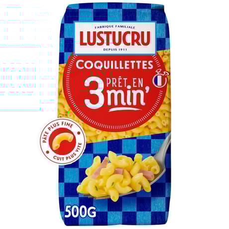 Lustucru coquillettes cuisson rapide 500g