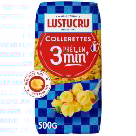 Lustucru collerettes al dente en 3 minutes 500g