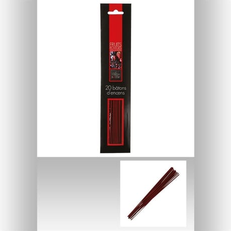 Lot de 20 bâtons d'encens fruit rouge