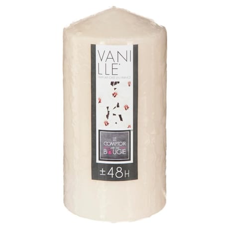 Bougie ronde vanille 7 x 14 cm - 395g
