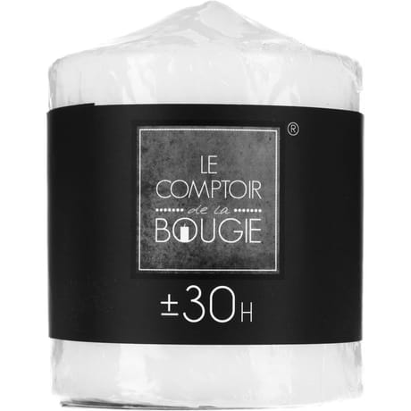 Bougie ronde coloris blanc 220 g