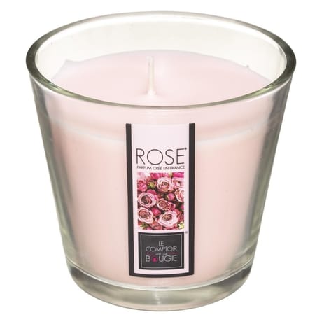 Bougie parfumée rose Nina dans verre 190 g