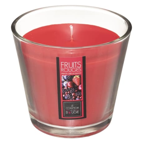 Bougie parfumée fruits rouges Nina dans verre 190 g