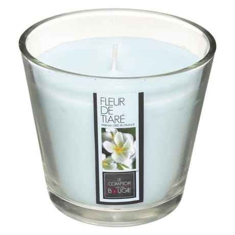 Bougie parfumée fleur de tiaré Nina dans verre 190 g
