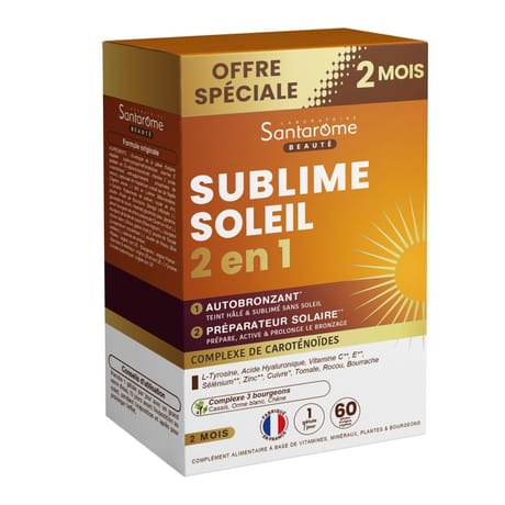 Santarome sublime soleil 2en1 gélules autobronzant x60