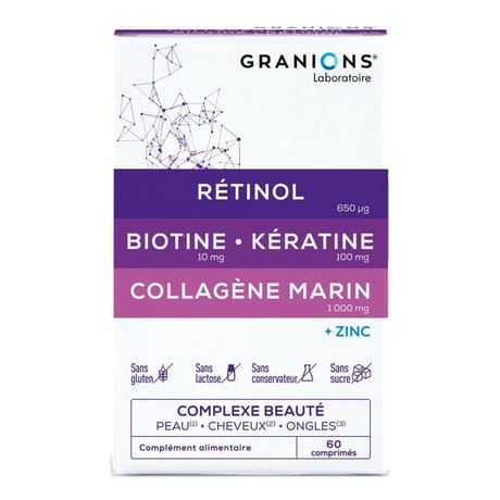 Granions complexe beaute peau cheveux ongles comprimes x60