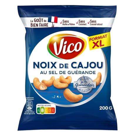 Vico noix de cajou grillées format spécial 200g