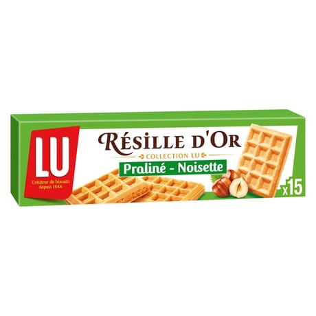 Lu résille d'or praliné-noisette 15 mini gaufres fourrées 110g