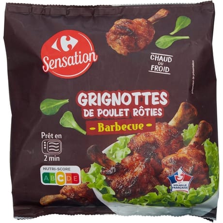 Carrefour sensaton grignottes de poulet barbecue 250g