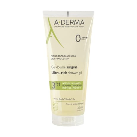 Aderma les indispensables gel douche surgras 200 ml