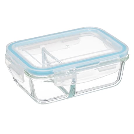 Boîte de conservation en verre rectangulaire 1.10 L avec couvercle plastique