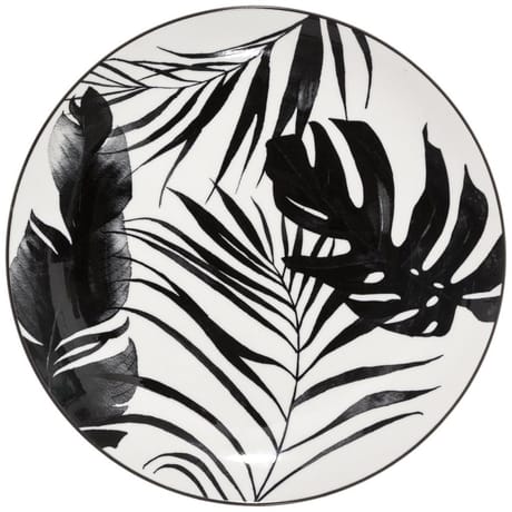 Assiette plate palme noir 26 cm