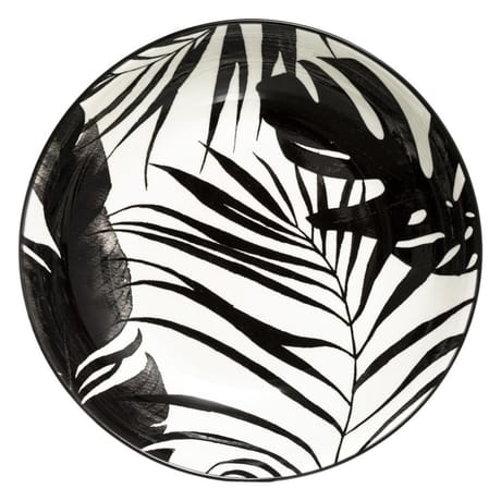 Assiette creuse palme noir 20cm