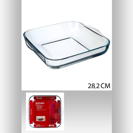 Plat carré en verre 29 x 29 cm