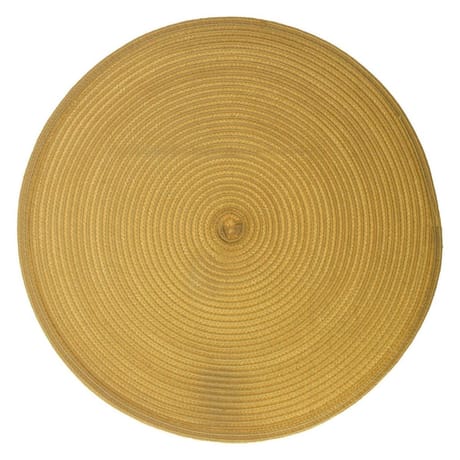 Set de table tressé rond moutarde