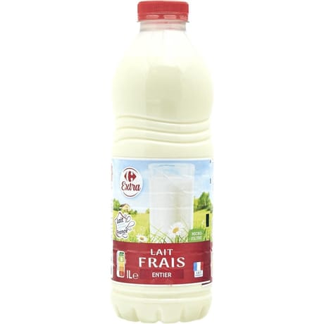 Carrefour coeur de marché lait frais 1l