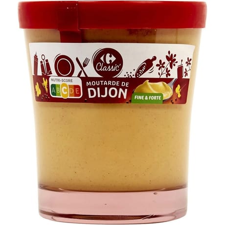 Carrefour classic' moutarde de Dijon fin et forte 245g