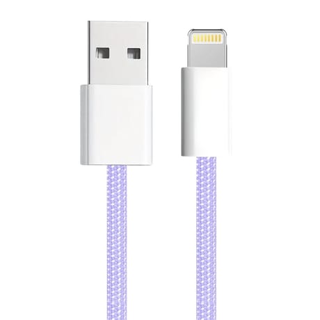 Apm câble usb-a / lightning mfi, colors nylon, violet, 1m 600401