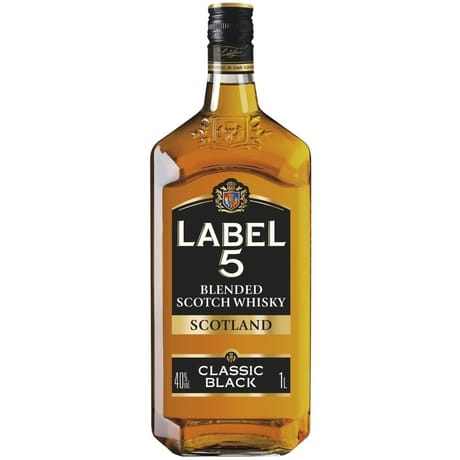 Label 5 scotch whisky classic black 1l 40%vol