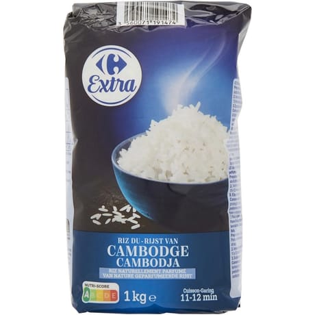 Carrefour extra riz du cambodge 11-12mn 1kg
