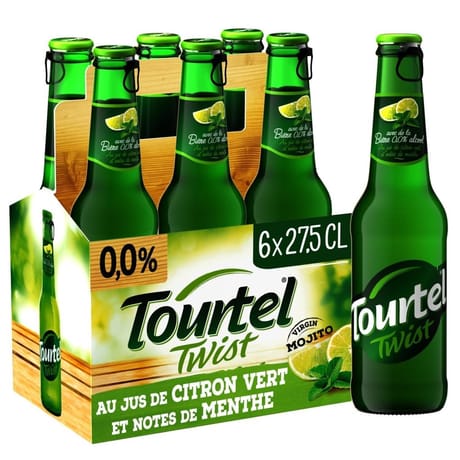 Tourtel Twist bière sans alcool aromatisée citron vert et menthe 6x27,5cl 0%vol