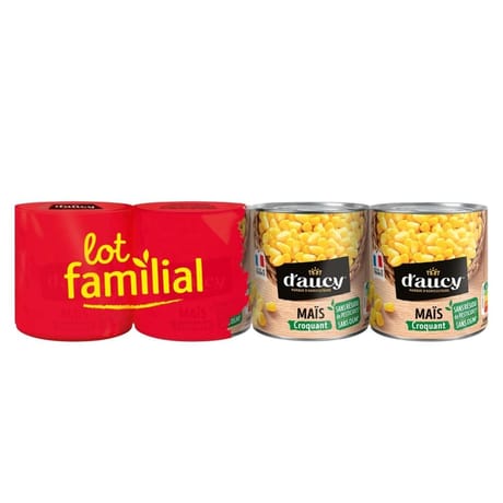 D'aucy mais corquant sans résidu de pesticides 4x285g lot familial