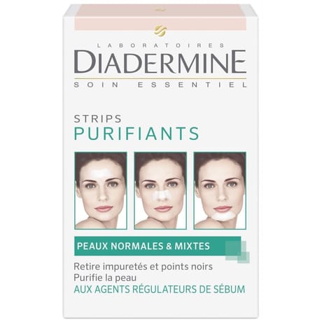 Diadermine strips purifiants peaux normales & mixtes x6