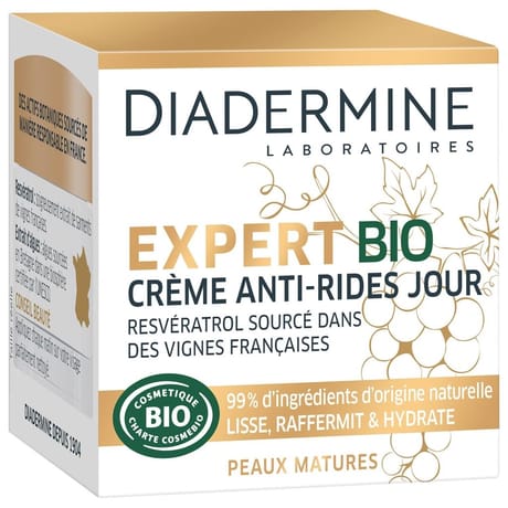 Diadermine expert bio crème anti rides jour 50 ml
