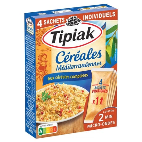Tipiak céréales méditéranéenne 4 sachets x60g