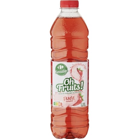 Carrefour sensation oh fruits! boisson fraise 1,5l