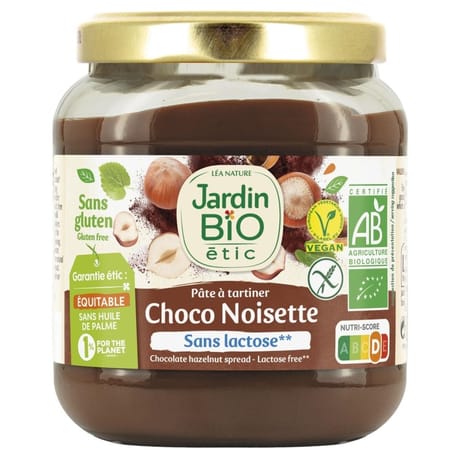 Jardin bio etic pate à tartiner chocolat ssg bio 350g