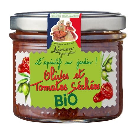 Lucien georgelin tartinable olives et tomates séchées bio l'apéritif au jardin! 100g