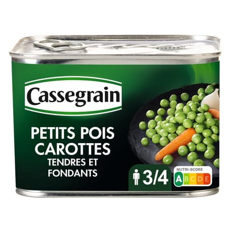 Cassegrain petits pois et carottes 4/4 465g