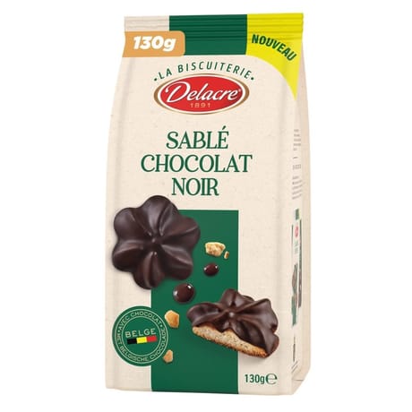 La biscuiterie delacre sable chocolat noir 130g