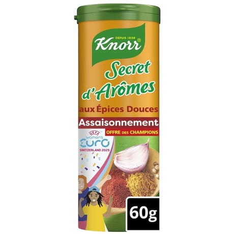 Knorr secret d'arômes assaisonnement en poudre épices douces offre saisonnière 60g