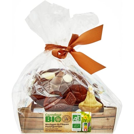 Carrefour bio vannerie oeuf chocolat lait bio 140g