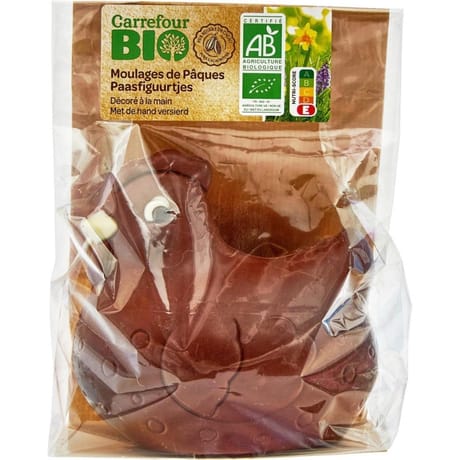 Carrefour bio poule ronde chocolat lait  bio 110g