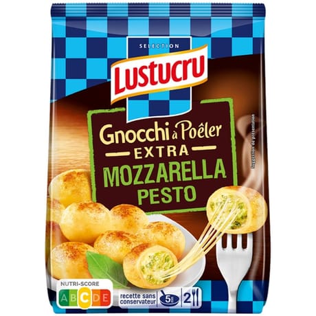 Lustucru Gnocchi à poeler pesto mozzarella 280g