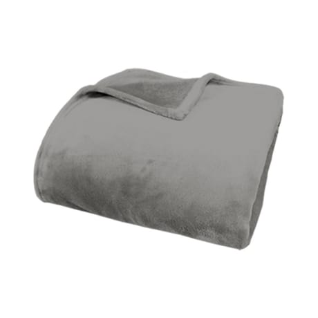 Plaid coral uni 125x150cm gris