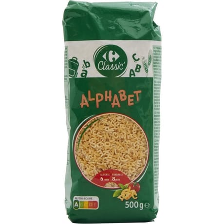 Carrefour classic' pates alphabet 500g