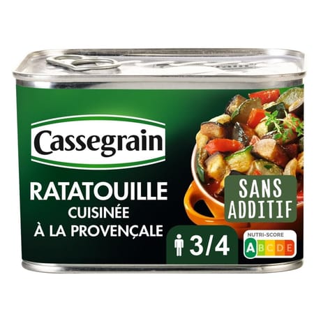 Cassegrain ratatouille cuisinée à la provençale 4/4 660g
