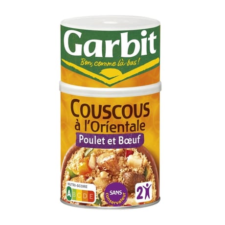 Garbit couscous royal poulet boeuf - plat cuisiné 3 personnes 980g
