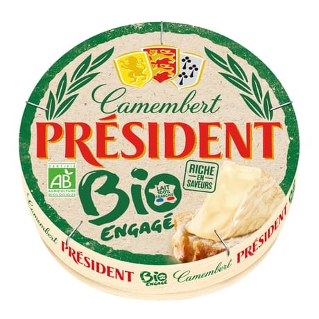 Président camembert bio engagé 21%mg 250g